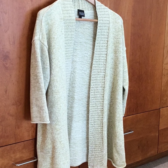 Eileen Fisher Spring! Lemon-Lime Cotton Cardigan - Picture 1 of 5